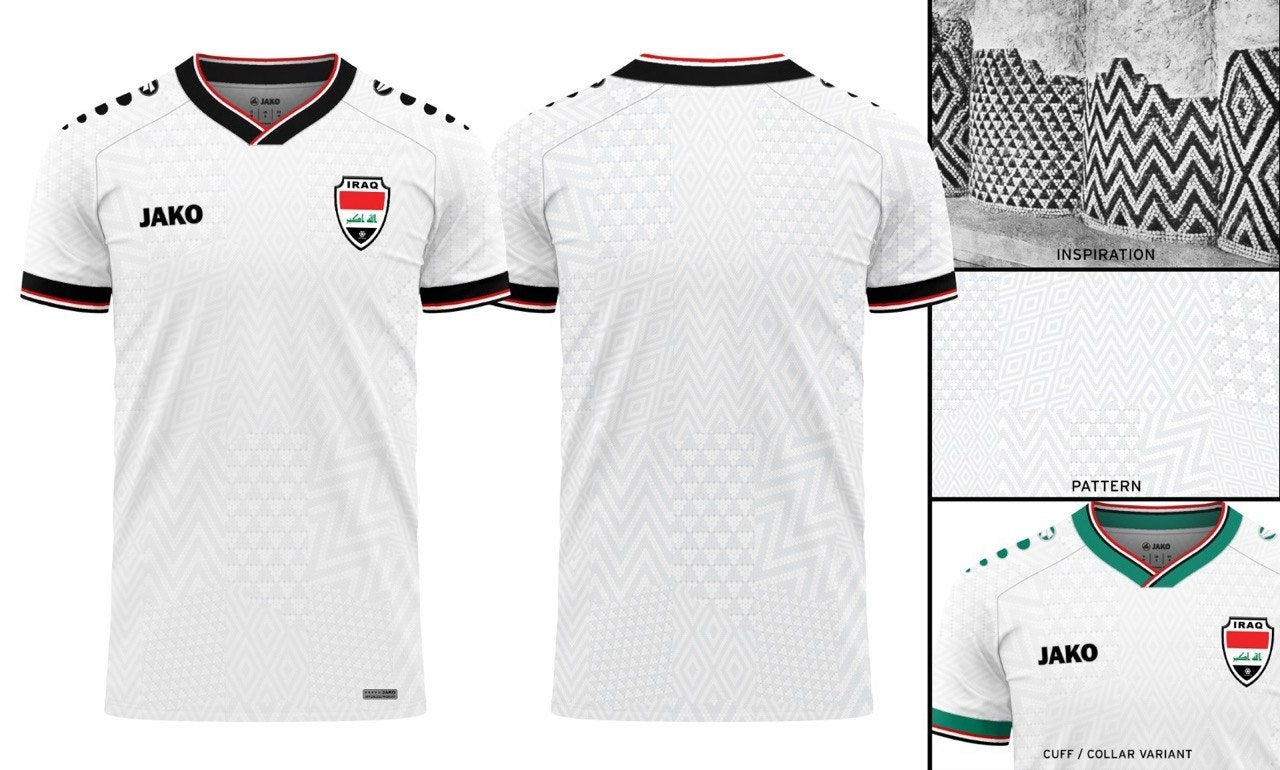 Iraq 2026 World Cup Home Jersey - White flat lay